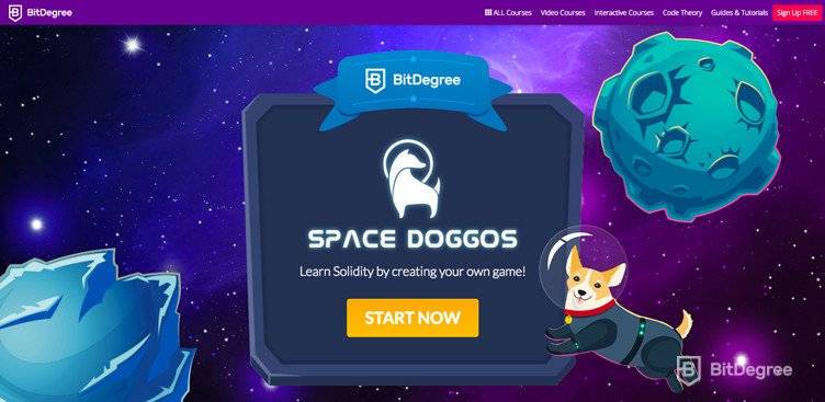 Desentraliserte applikasjoner: Space Doggo-kurs på BitDegree.